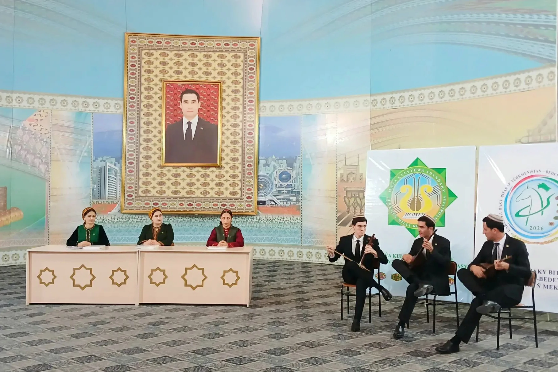 “GARAŞSYZ HEM BITARAP, TARYPY AJAP DESSAN, BEDEW BATLY — AT MYRADYŇ MEKANY TÜRKMENISTAN” atly aýdym-sazly wagyz-nesihat çäresi geçirildi